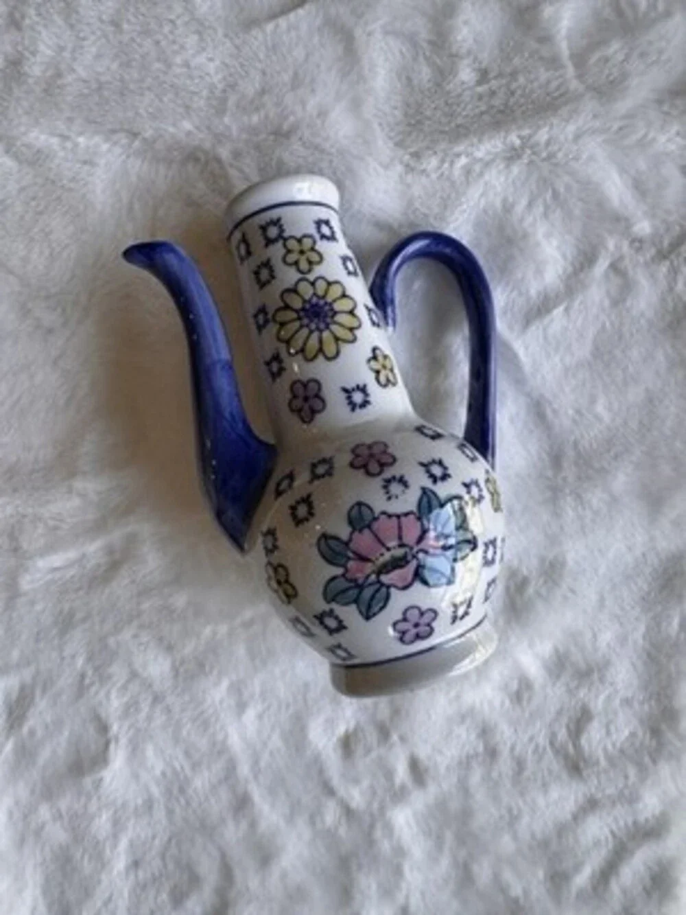 Hand Painted Polish Style Pitcher Unbranded Decor Ceramic Cottage